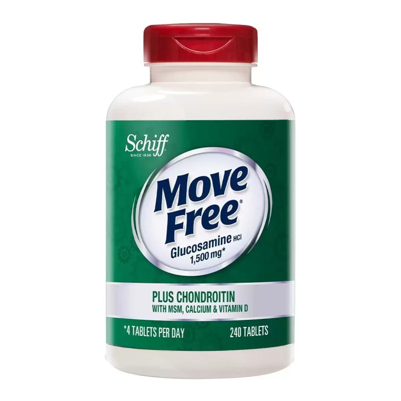 Schiff 益節葡萄糖胺+軟骨素+MSM+維生素D+鈣錠(食品) 240錠