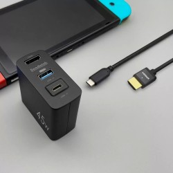 Soodatek Switch Dock PD45W 充電影音轉接器 附Type C 傳輸線 150公分 + HDMI 2.0傳輸線 200公分