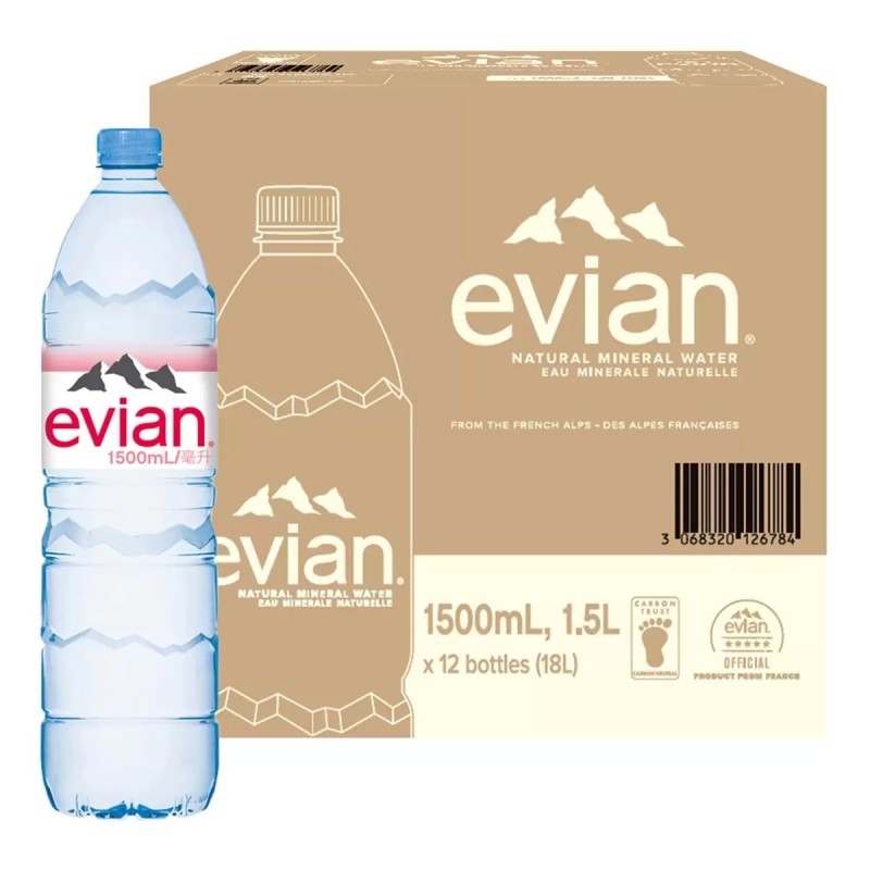 Evian 天然礦泉水 1500毫升 X 12入