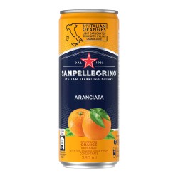 San Pellegrino 聖沛黎洛 氣泡水果飲料 甜橙口味 330毫升 X 24罐