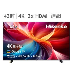 Hisense 43吋 4K QLED...