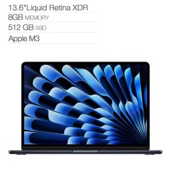 Apple MacBook Air 13吋 搭配 M3 晶片 8 核心 CPU 10 核心 GPU 8GB 記憶體 512GB SSD